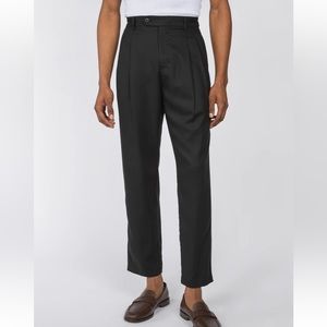 Shade of Grey Drapey Double Pleated Trouser - Ink